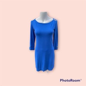 lilly pulitzer sophie dress blue extra small 3/4 sleeve